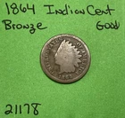 1864 Indian Head Cent / Penny 1c Good Bronze