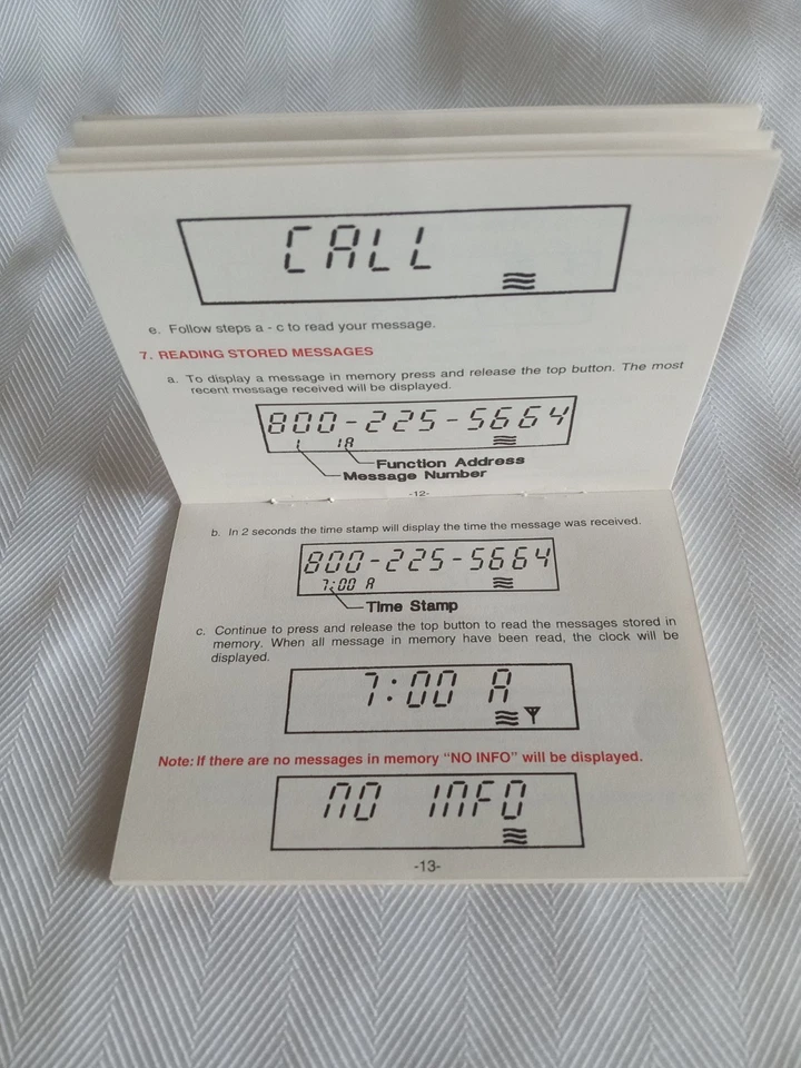 Vintage 1990 NEC MessageMaker Exec Pager User Manual, Tech Collectible, RARE - Image 4 of 4