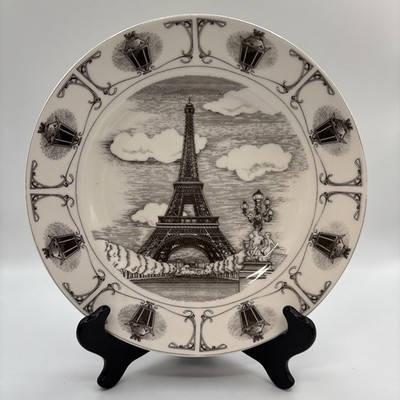 Slice of Life by 222 Fifth  Decorative Dinner Plate Eiffel Tower Paris New