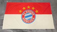 Fahne Flagge FCB FC Bayern München Logo 5 Sterne mit Seil - 150 x 250 cm