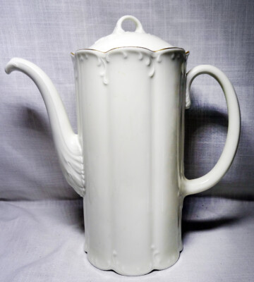 ROSENTHAL LUISA IVORY Coffee Pot 10'' Monbijou Shape NEW NEVER USED made Germany