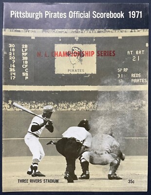 1971 NLCS Games 3-4 Pittsburgh Pirates San Francisco Giants Program MLB Baseball