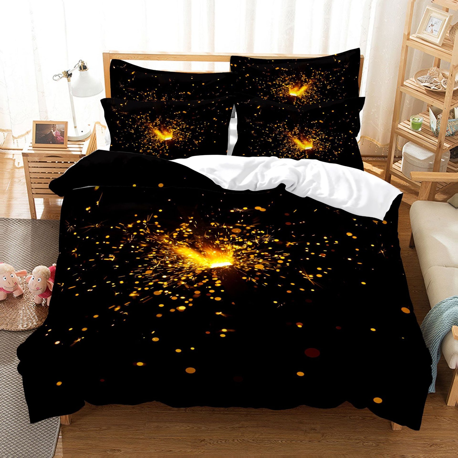 Sparks Of The Soul Quilt Cover Pillowcase Queen Color Comfort Bedding Set
