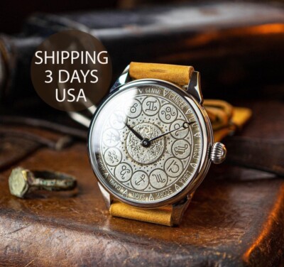 MARRIAGE WATCH 1980s coin watch Vintage 3602 mechanical watch. Zodiac signs