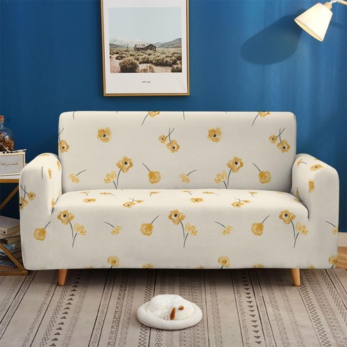 Sofa Slipcover Wild Flowers 1/2/3/4 Seater Stretch Elastic Couch Protector Cover - Picture 7 of 35