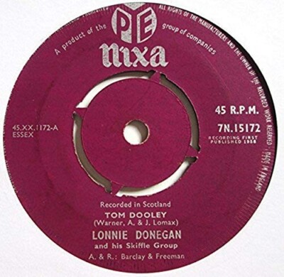 Lonnie Donegan - 7'' UK 45 - Tom Dooley - 1958 - Pye - 7N 15172 - NWS - G+/M