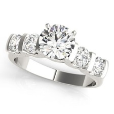 1.60 Ct Round Cut Lab Created Diamond Engagement Wedding Ring 14K White Gold H