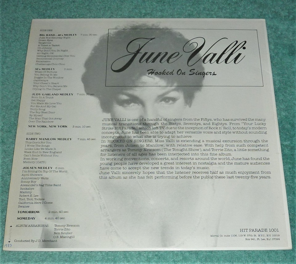 VINYL LP by JUNE VALLI