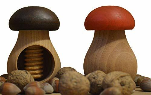 Wooden World - Set di 2 schiaccianoci in legno di faggio naturale, (N4P)