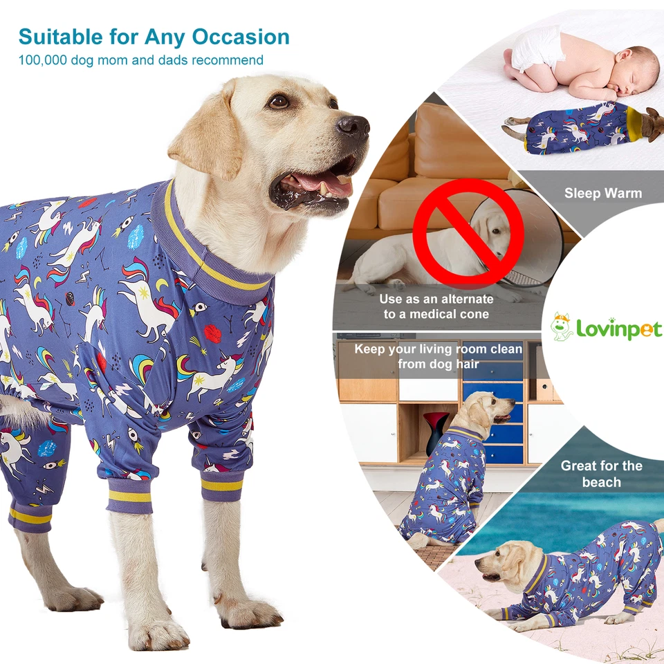 LovinPet Dog Bodysuit All-Season Fabric 4-Leg Anti-Lick All-Season for Big Dogs - Image 4 of 4