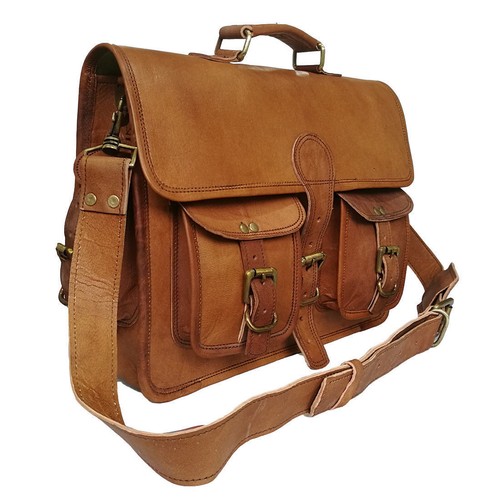 Sac Mallette Homme En Cuir Marron - Marque Cowboysbag, Style Briefcase, Occasion