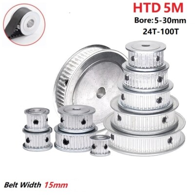 #ad HTD 5M Timing Belt Pulley 5 30mm Bore24 100T for 15mm Wide Belt CNC3D Printer $107.38
