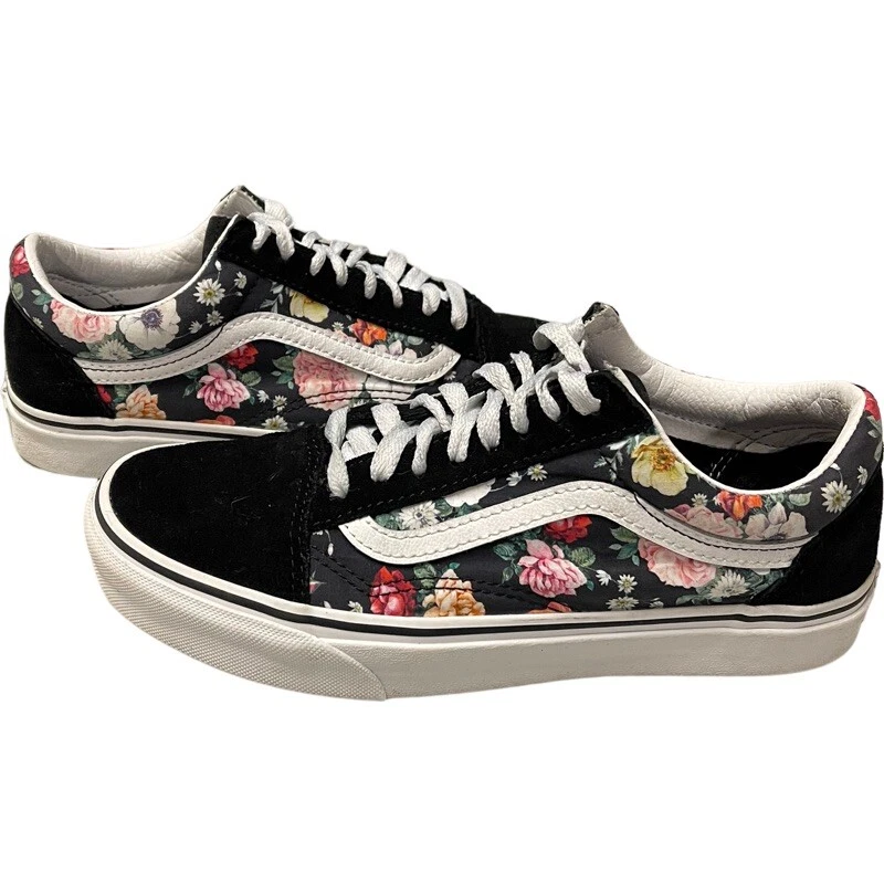 Vans old skool garden floral & black skate hotsell shoes