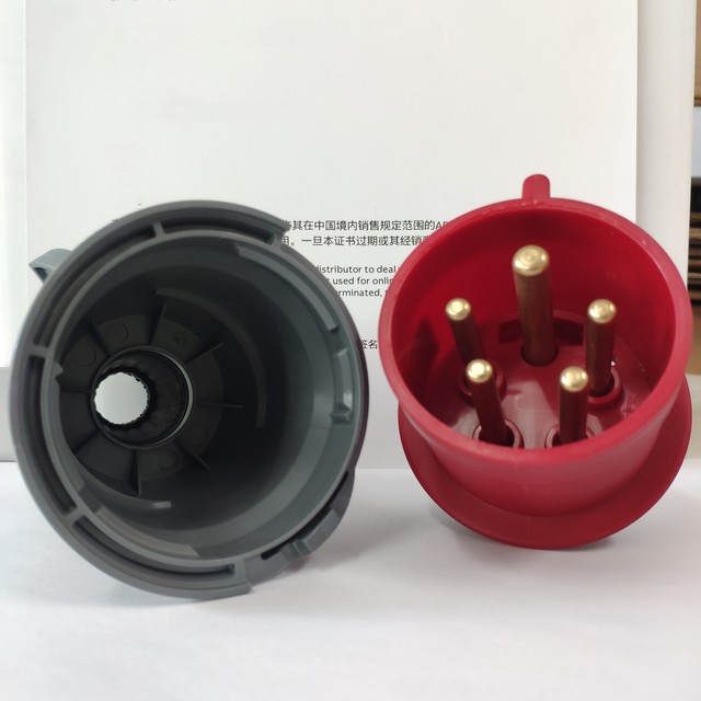 ABB 432P6 Ip67 Red Cable Mount 3p N E Industrial Power Plug for sale ...