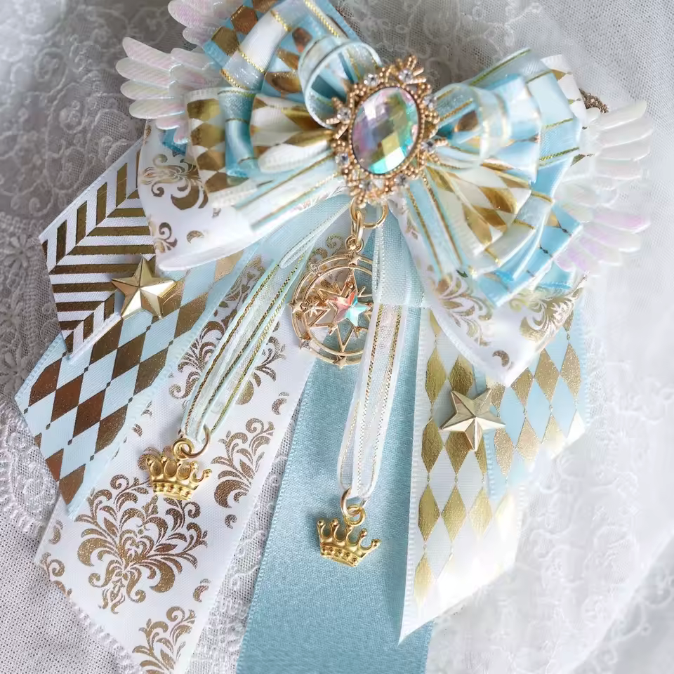 Anime-Inspired Bow Ribbon Cosplay Decoration for Hair, Bags  display picture 1