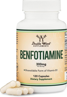 Benfotiamine 300Mg Servings (Third Party Tested, 120 Capsules, 150Mg per Cap)...