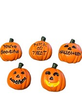 Halloween Button Covers Lot Of 5 Pumpkins