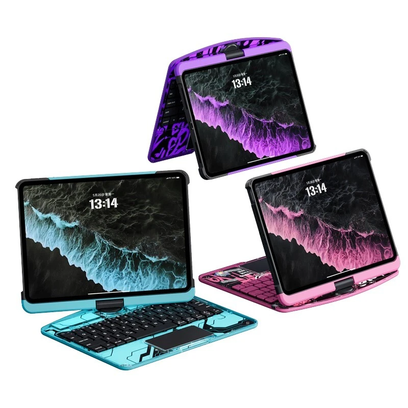 Novyke - iPad 2025 Compatible 360° Rotating Transparent Keyboard Case. - Image 3 of 4