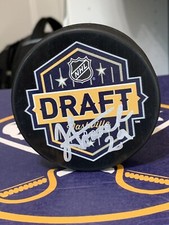 SAMUEL HONZEK 2023 NHL DRAFT HOCKEY PUCK AUTOGRAPH SIGNED AUTO CALGARY FLAMES