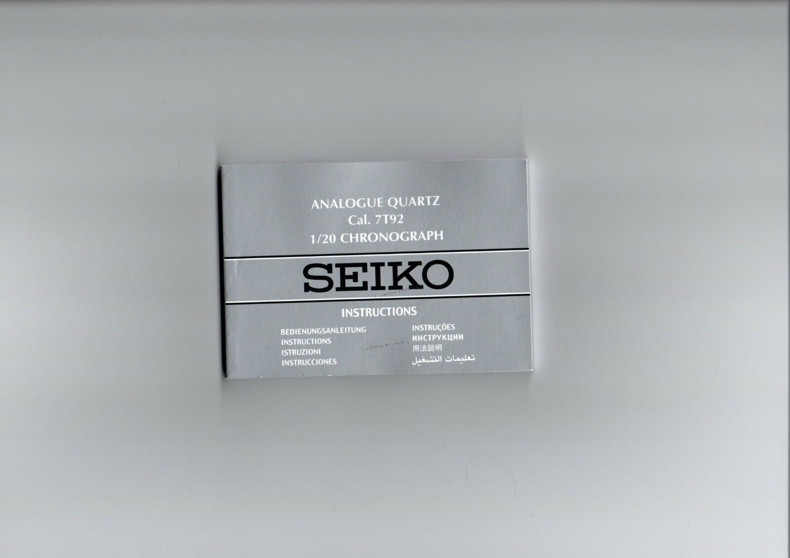 ⌚Notice Seiko Analog Quartz Cal. 7T92 1/20 Chronograph | eBay