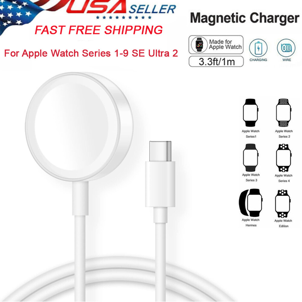 For Apple Watch Ultra SE 9/8/7/6/5/4 Magnetic USB-C Fast Charger
