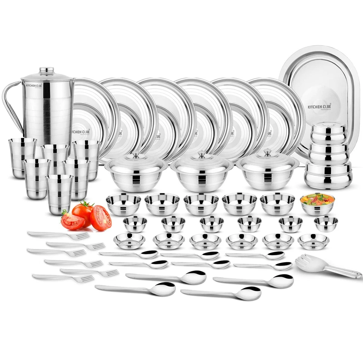 Kitchen dinner top set steel