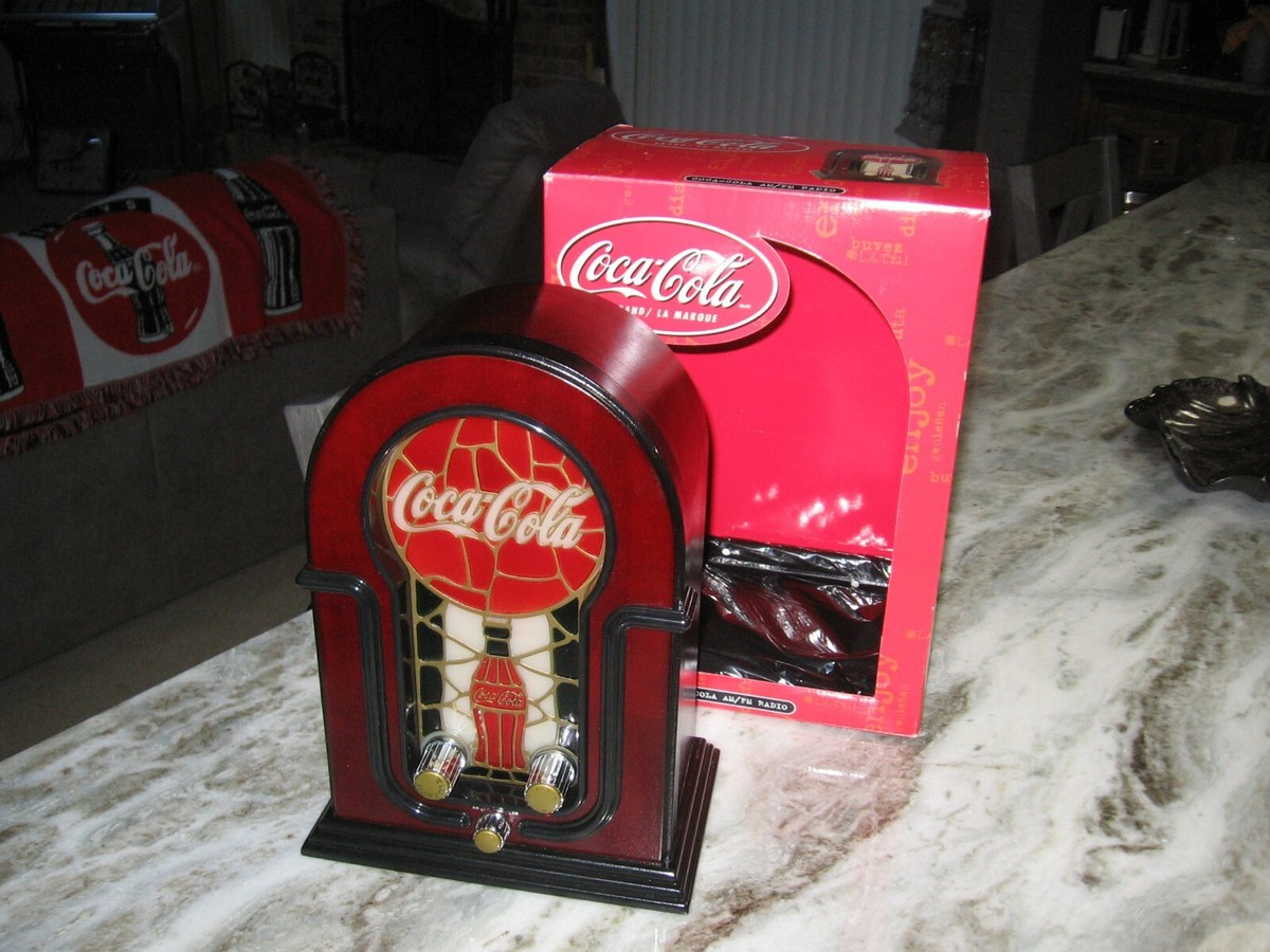 Coca-Cola コカコーラ AM/FMラジオ COCA COLA AM / FM RADIO AND NIGHTLIGHT - VINTAGE STAINED