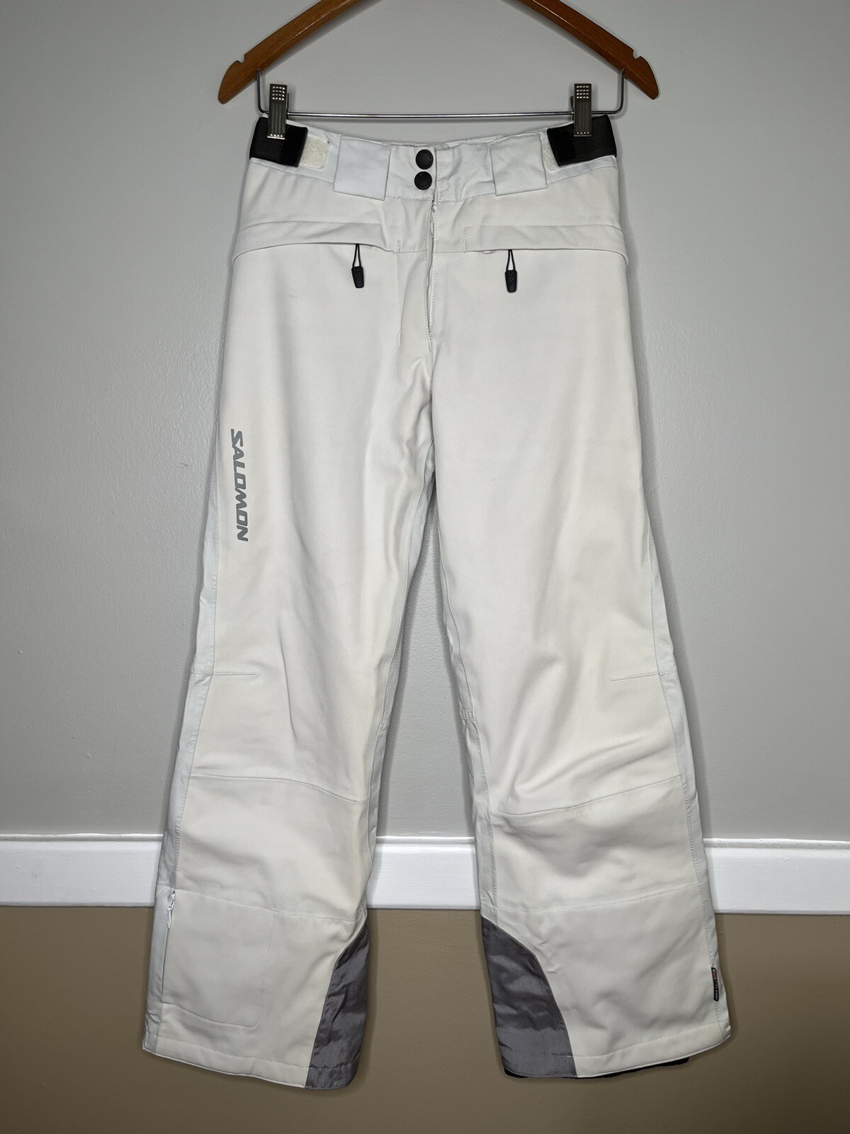Salomon Clima Pro Sport 98309 Pantaloni da sci snowboard da donna bianchi taglia 4