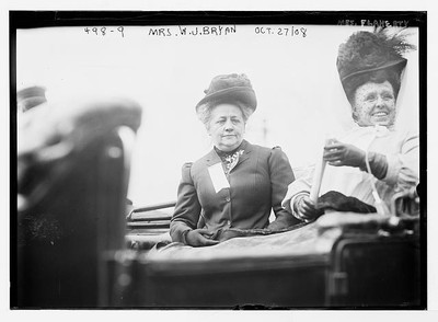 Mrs. W.J. Bryan,Mary Baird Bryan,Mrs. Flaherty in carriage,New York,NY,1908