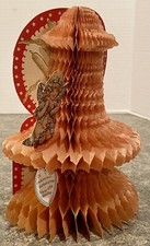 Valentine Antique Honeycomb 3-D Card Unmarked Made in USA 1920s
