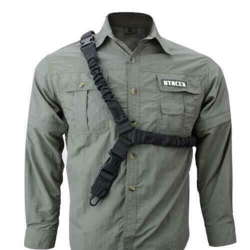 Tactical One Single Point Sling Strap Bungee Rifle Gun Sling with QD ...