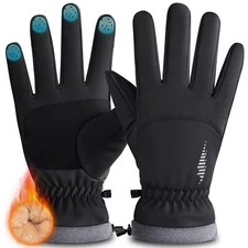 Winter Gloves Women Men Waterproof Windproof, Cold Weather Warm Gloves with T...