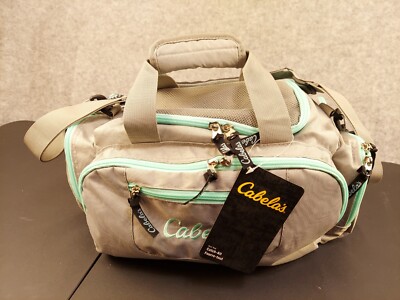 Cabelas Catch All Gear Duffle Bag Ghost Gray Teal Hunt Camp Fish Outdoor  Storage