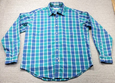 YSL Vintage Yves Saint Laurent Shirt Mens Large Long Sleeve Plaid Casual