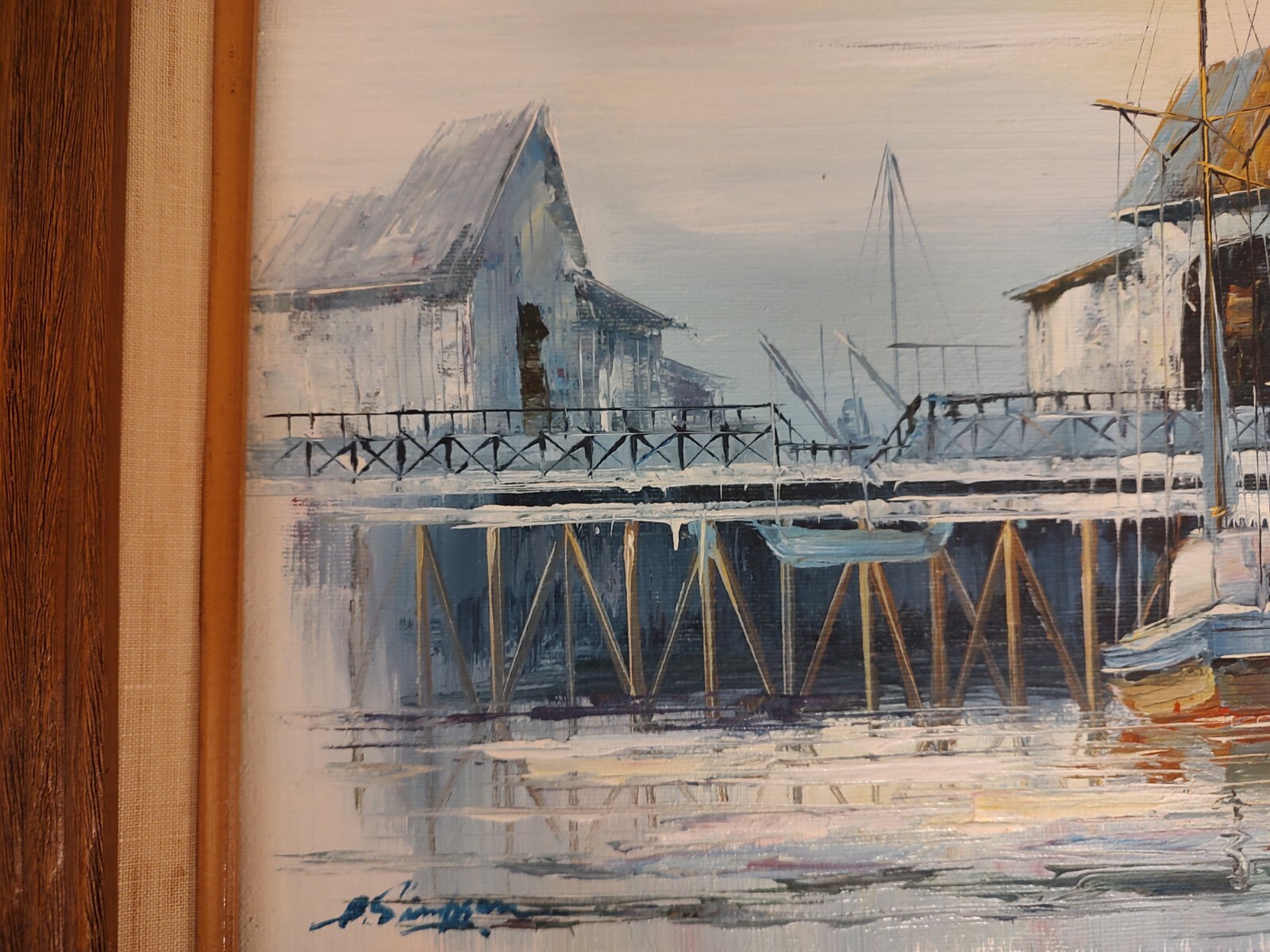 ALAN J. SIMPSON (19412007) ORIGINAL OIL ON CANVAS SEASCAPE VINTAGE