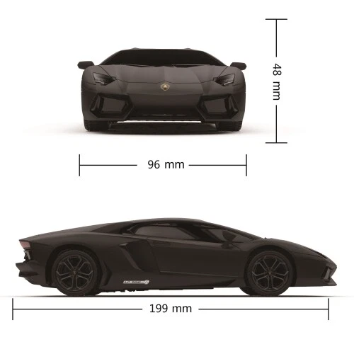 Black Lamborghini Aventador 1:24 Scale - Official Replica Remote Control Car Toy - Image 2 of 4