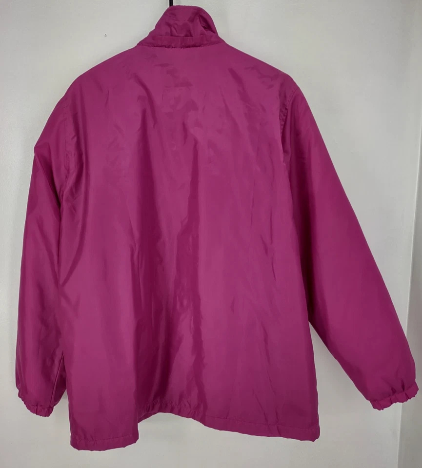 Totes Windbreaker Jacket Women's Size L Front Zipper Fleece Lined Pockets - Image 2 of 4