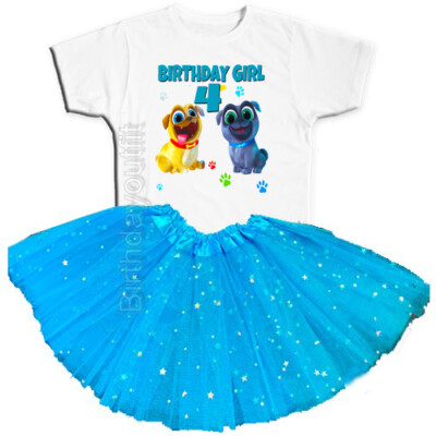 Puppy Dog Pals Birthday Party 4th Tutu Outfit Personalized Name option