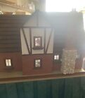 Vintage 1970’s English Tudor Dollhouse 1:12 Scale Stand House Sits On Included,