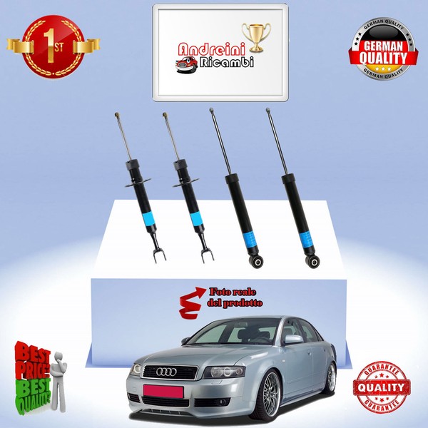 Set 4 StoßDäMpfer Vorderseite + Heck Audi A4 1.9 Tdi 74KW 101CV Von 2001-> 2004-image