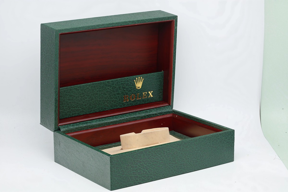 1980's Vintage Rolex Oyster Green Wristwatch Presentation Box With