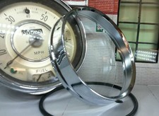 Chrome Bezel Trim & Glass for Smiths Centre Speedo Austin Morris BMC Mini Cooper