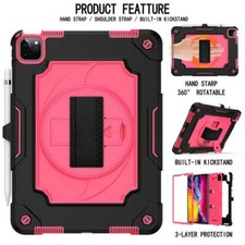 For iPad 7th 8th 10.2 Air 10.9 Pro 11 360 Stand/Pencil Holder/Hand Strap Cover