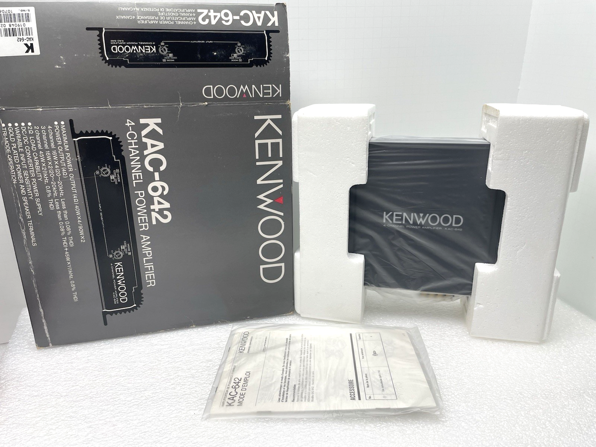 KENWOOD 4 CHANNEL POWER AMPLIFIER 4 OHM 40W x 4 90W x 2 KAC-642