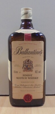 BALLANTINE'S SCOTCH WHISKY VTG GLASS BOTTLE 1LT EMPTY | eBay