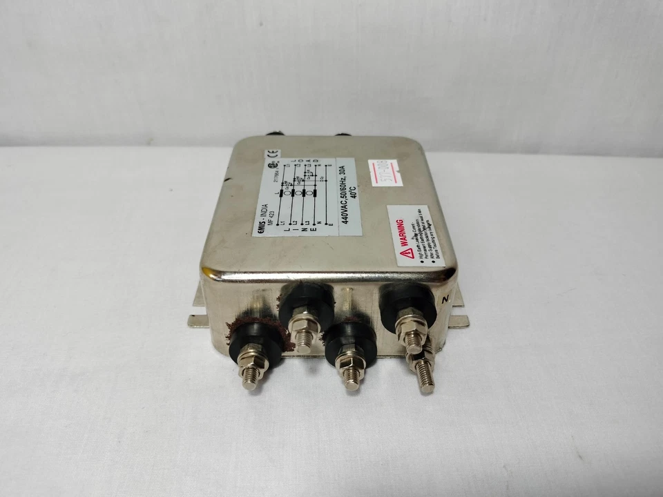 Filtro de línea EMIS MF 423 MF423 EMI 440VAC 50/60Hz 30A hecho en India Foto 3 de 4