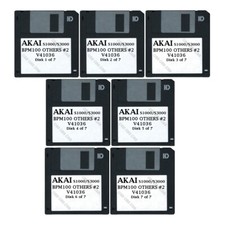 Akai S1000 / S3000 Set of Seven Floppy Disks BPM100 OTHERS 2 V41036