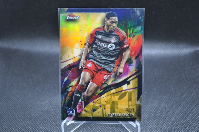 Tyrese Spicer 2024 Topps Finest MLS #86 RC Common Gold Refractor /75
