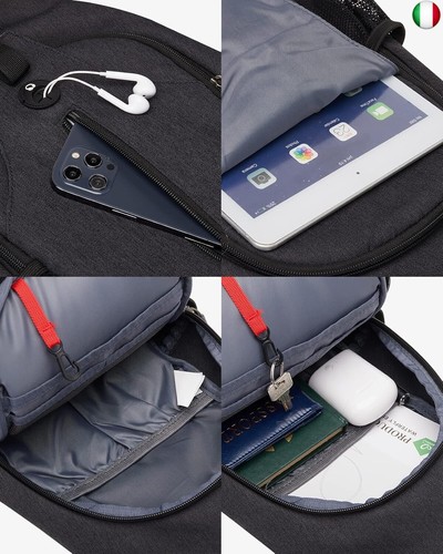 Waterfly Zaino Monospalla Sling Bag: Sportivo Borsello Monospalla Zaini Petto - Foto 4 di 9