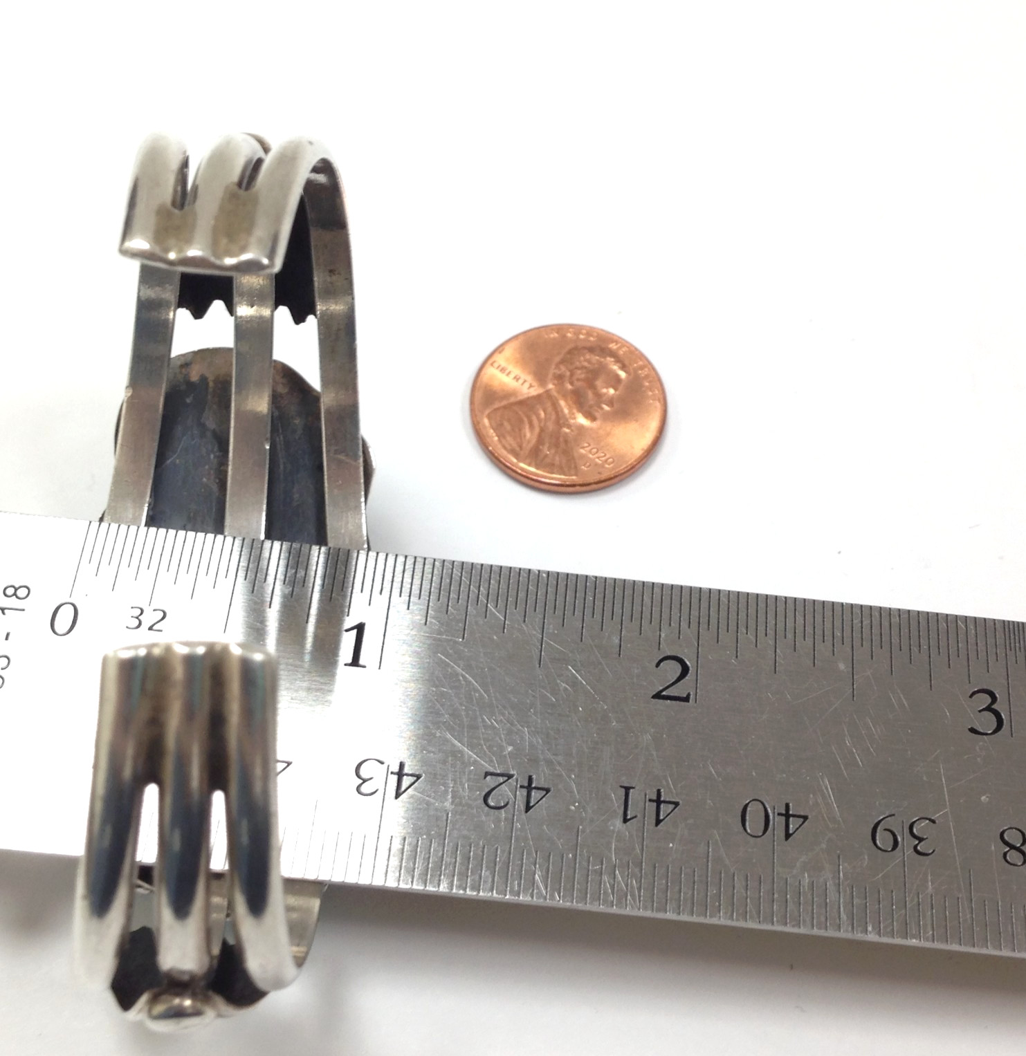 Unsigned Sterling Silver Turquoise Southwestern C… - image 8